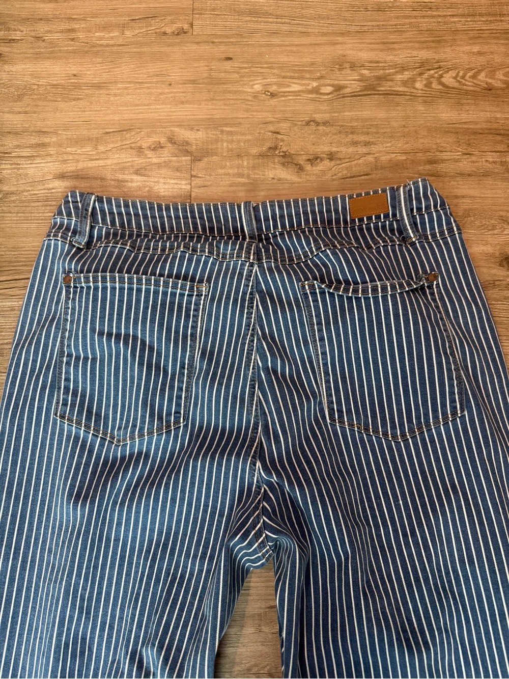 Judy Blue Super Flare Jeans Striped High Rise Stretch Denim Women 22W JB88230 - Picture 5 of 9